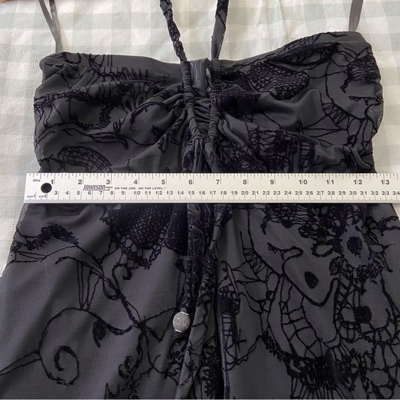 Shan mini dress cover up black halter neck mini size 10 resortwear summer spring - Picture 13 of 15